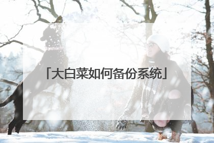 大白菜如何备份系统