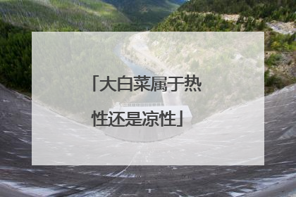 大白菜属于热性还是凉性