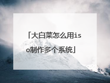 大白菜怎么用iso制作多个系统