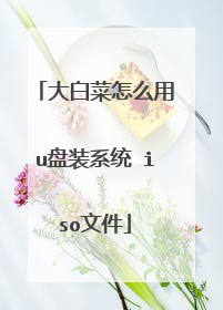 大白菜怎么用u盘装系统 iso文件