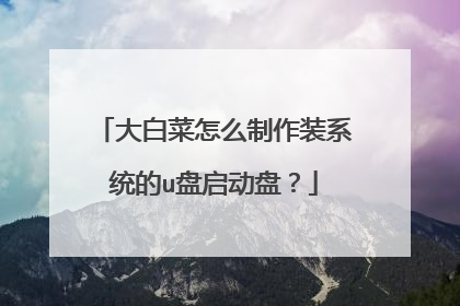 大白菜怎么制作装系统的u盘启动盘?