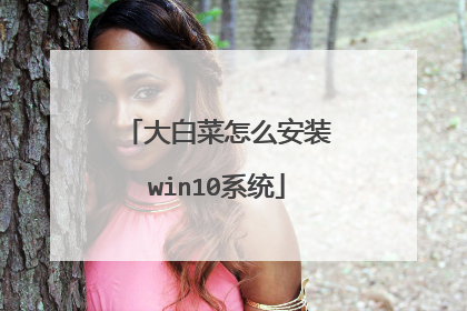 大白菜怎么安装win10系统