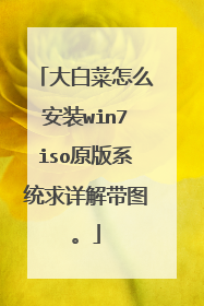 大白菜怎么安装win7iso原版系统求详解带图。