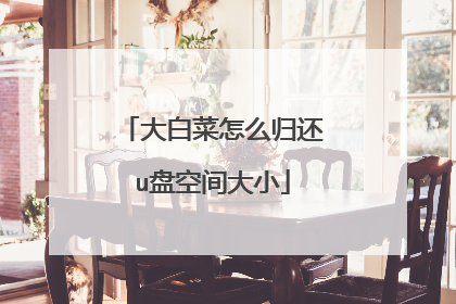 大白菜怎么归还u盘空间大小