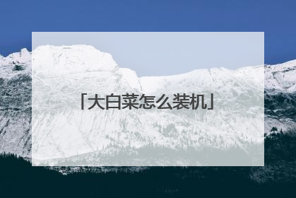 大白菜怎么装机