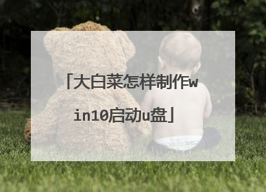 大白菜怎样制作win10启动u盘