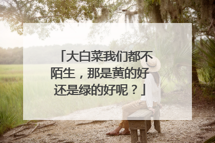 大白菜我们都不陌生,那是黄的好还是绿的好呢?