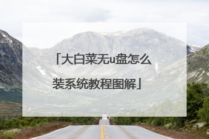 大白菜无u盘怎么装系统教程图解