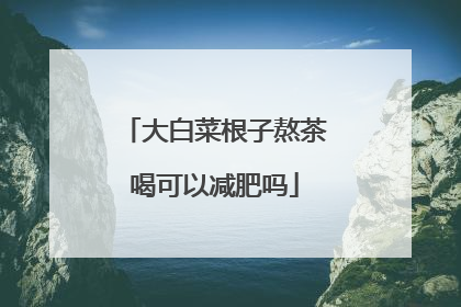 大白菜根子熬茶喝可以减肥吗