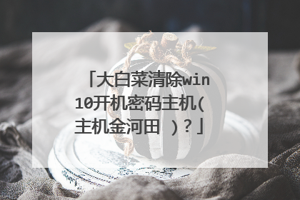 大白菜清除win10开机密码主机(主机金河田 )?