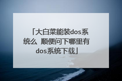 大白菜能装dos系统么 顺便问下哪里有dos系统下载