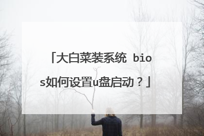 大白菜装系统 bios如何设置u盘启动？