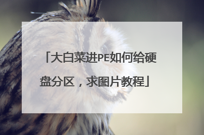 大白菜进PE如何给硬盘分区，求图片教程