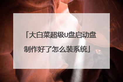 大白菜超级U盘启动盘制作好了怎么装系统