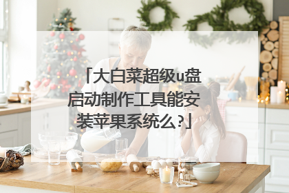 大白菜超级u盘启动制作工具能安装苹果系统么?