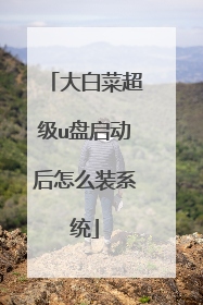大白菜超级u盘启动后怎么装系统