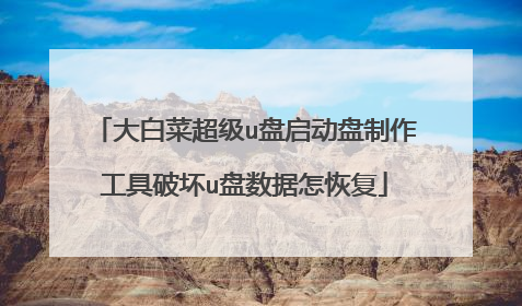 大白菜超级u盘启动盘制作工具破坏u盘数据怎恢复