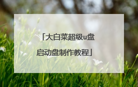 大白菜超级u盘启动盘制作教程