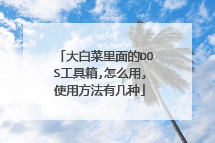 大白菜里面的DOS工具箱,怎么用,使用方法有几种