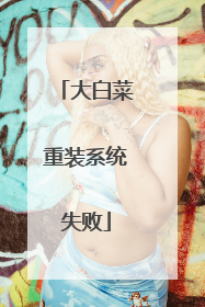 大白菜重装系统失败
