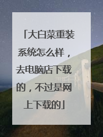 大白菜重装系统怎么样,去电脑店下载的,不过是网上下载的