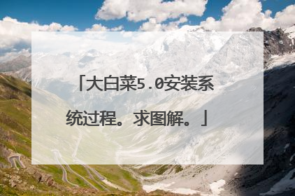 大白菜5.0安装系统过程。求图解。
