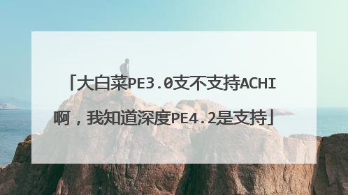 大白菜PE3.0支不支持ACHI啊,我知道深度PE4.2是支持