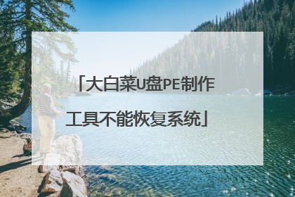 大白菜U盘PE制作工具不能恢复系统