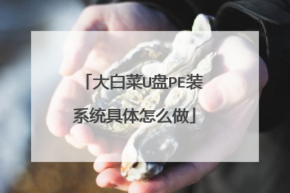 大白菜U盘PE装系统具体怎么做