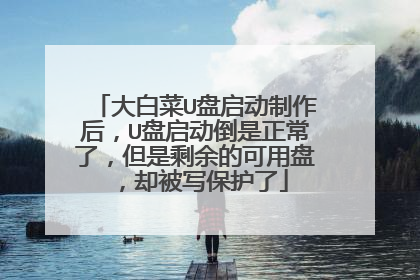 大白菜U盘启动制作后,U盘启动倒是正常了,但是剩余的可用盘,却被写保护了