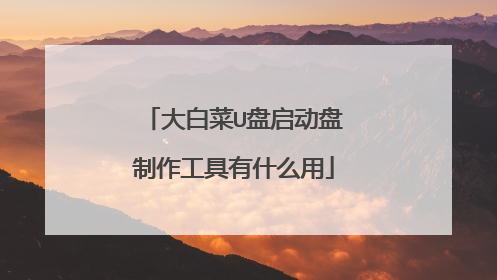 大白菜U盘启动盘制作工具有什么用