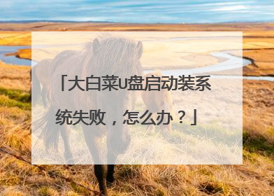 大白菜U盘启动装系统失败,怎么办?