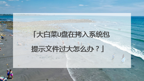 大白菜U盘在拷入系统包提示文件过大怎么办?