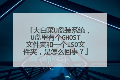 大白菜U盘装系统,U盘里有个GHOST文件夹和一个ISO文件夹,是怎么回事?