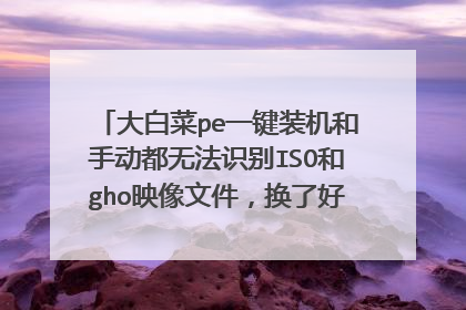 大白菜pe一键装机和手动都无法识别ISO和gho映像文件,换了好几个,路径也改成英文