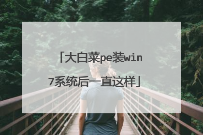 大白菜pe装win7系统后一直这样