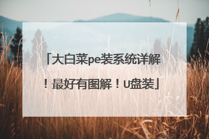 大白菜pe装系统详解!最好有图解!U盘装