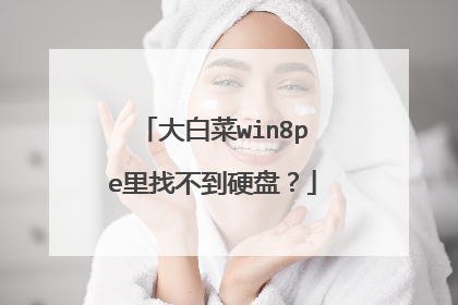大白菜win8pe里找不到硬盘？