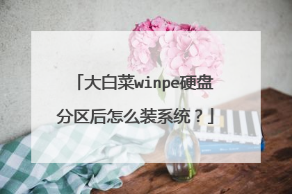 大白菜winpe硬盘分区后怎么装系统?