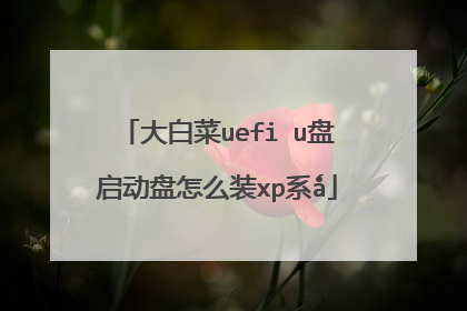 大白菜uefi u盘启动盘怎么装xp系ǻ
