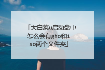 大白菜u启动盘中怎么会有gho和iso两个文件夹