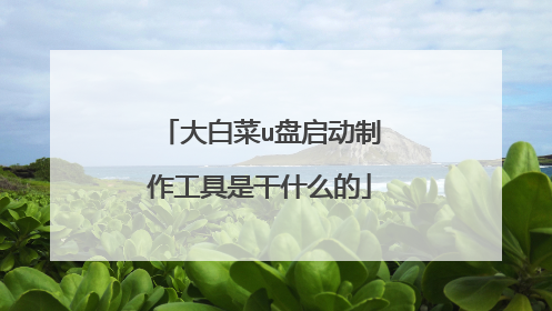 大白菜u盘启动制作工具是干什么的