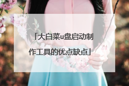 大白菜u盘启动制作工具的优点缺点