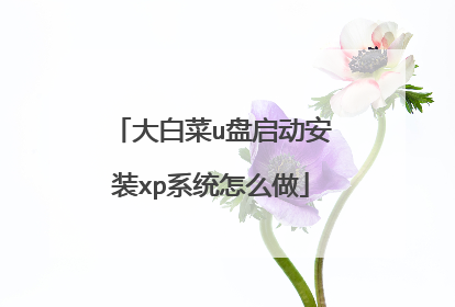 大白菜u盘启动安装xp系统怎么做