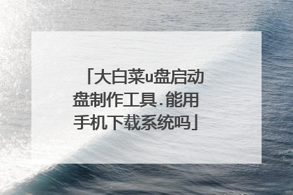 大白菜u盘启动盘制作工具.能用手机下载系统吗