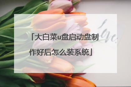 大白菜u盘启动盘制作好后怎么装系统