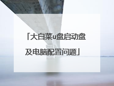大白菜u盘启动盘及电脑配置问题