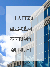 大白菜u盘启动盘可不可以制作到手机上