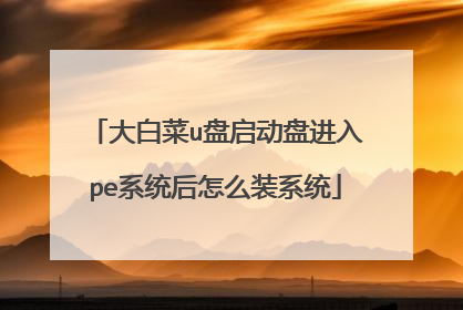 大白菜u盘启动盘进入pe系统后怎么装系统