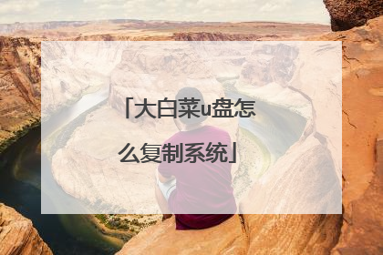 大白菜u盘怎么复制系统